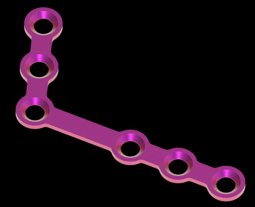 1.5MM 120 DEGREE ANGLED L-PLATE W/T BAR