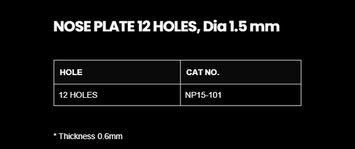 1.5MM NOSE PLATE 12 HOLE