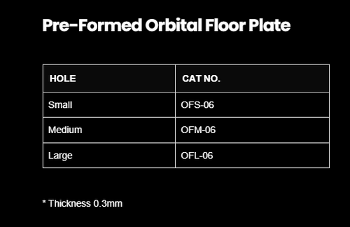 1.5MM PREFORMED ORBITAL FLOOR PLATE