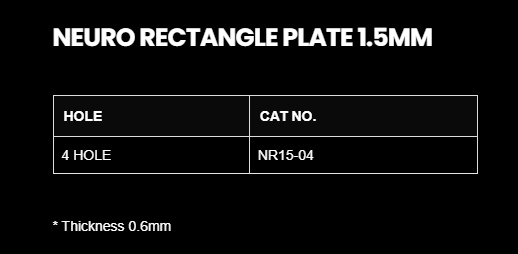 1.5MM NEURO RECTANGLE PLATE