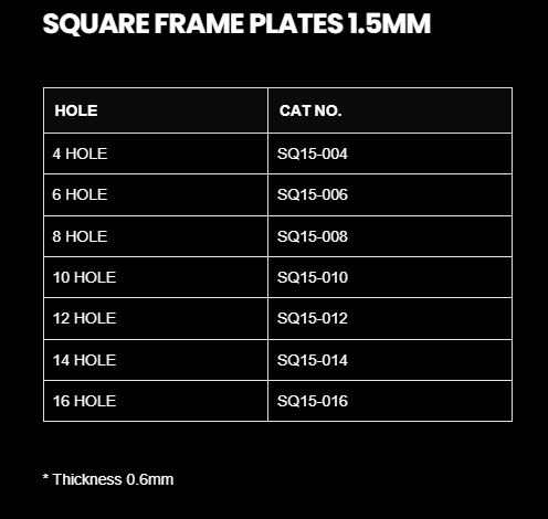 1.5MM SQUARE FRAME PLATE