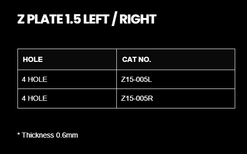 1.5MM Z- PLATE