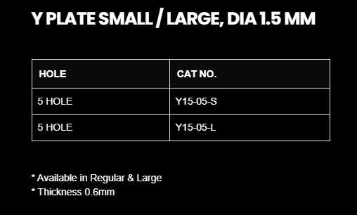 1.5MM Y -PLATE
