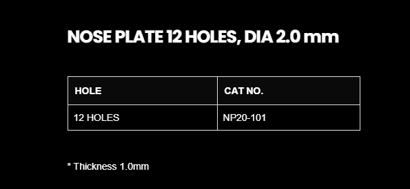 2.0MM NOSE 12 HOLE PLATE