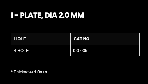 2.0MM I  PLATE