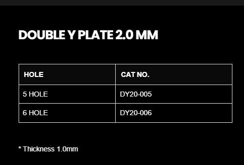 2.0MM DOUBLE Y PLATE