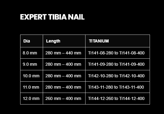 EXPERT TIBIA NAIL