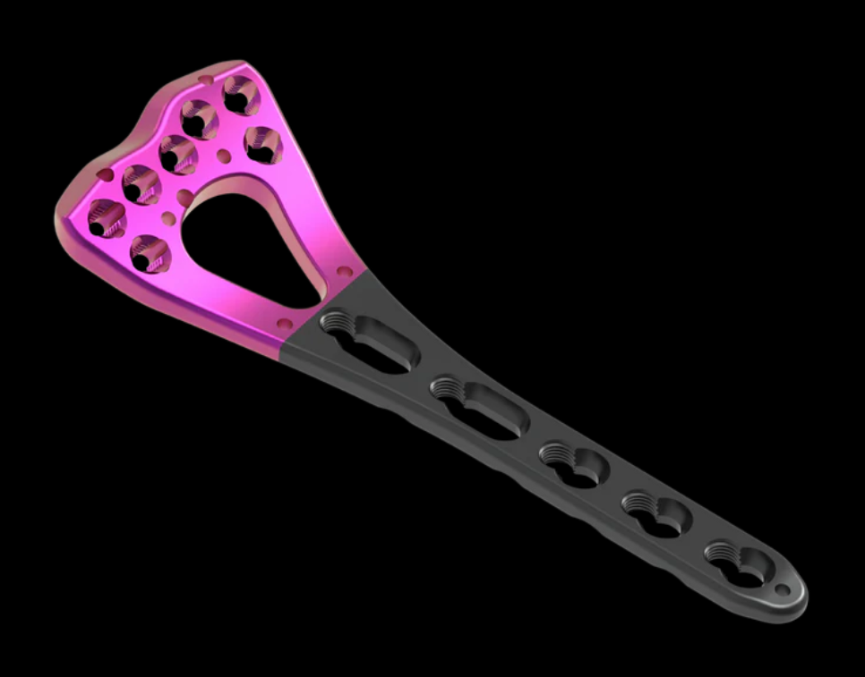 2.4MM POLY AXIAL DISTAL RADIUS TWO-COLUMN WIDE(25.5MM) VOLAR LOCKING PLATE