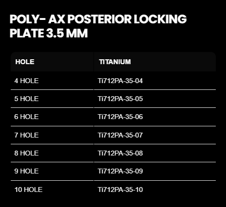 3.5MM POLY AXIAL POSTERIOR PROXIMAL MEDIAL TIBIA LOCKING PLATE